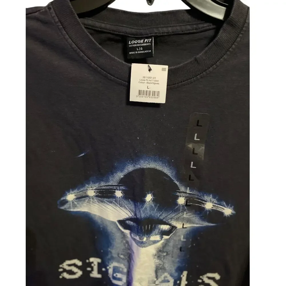 NWT Cotton On Signals Short Sleeve Loose Fit Graphic T-Shirt Large